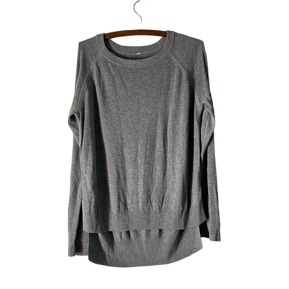 Lululemon Heather Gray Pure Balance Cashmere Blend Sweater Womens Size 6 - Picture 3 of 7
